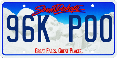 SD license plate 96KP00