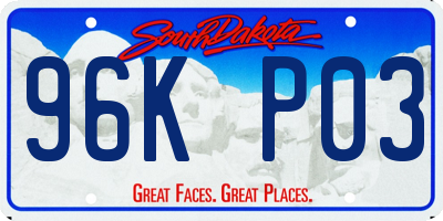 SD license plate 96KP03
