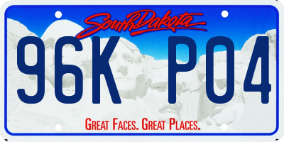 SD license plate 96KP04