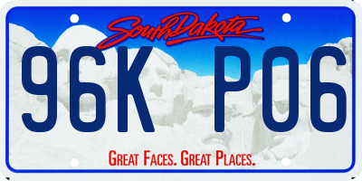 SD license plate 96KP06