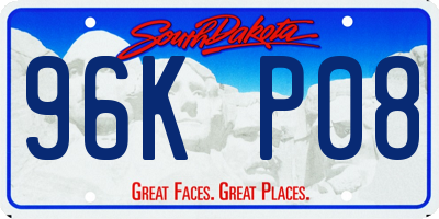 SD license plate 96KP08