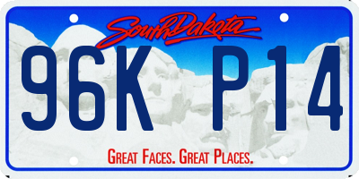 SD license plate 96KP14