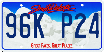 SD license plate 96KP24