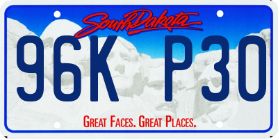 SD license plate 96KP30