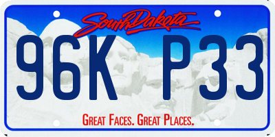 SD license plate 96KP33