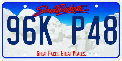 SD license plate 96KP48