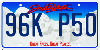 SD license plate 96KP50