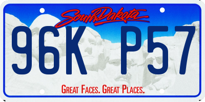SD license plate 96KP57