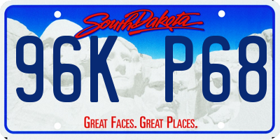 SD license plate 96KP68