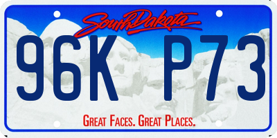 SD license plate 96KP73
