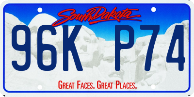 SD license plate 96KP74