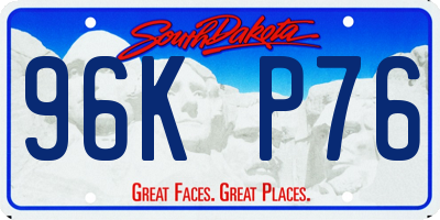 SD license plate 96KP76