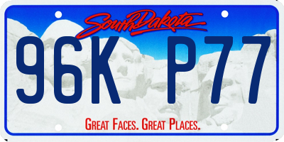 SD license plate 96KP77