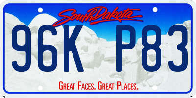 SD license plate 96KP83