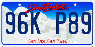 SD license plate 96KP89