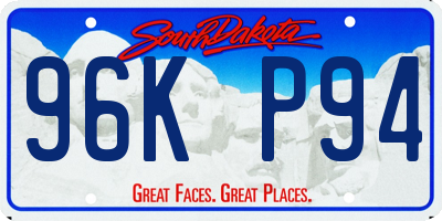 SD license plate 96KP94