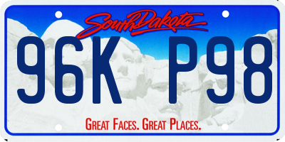 SD license plate 96KP98