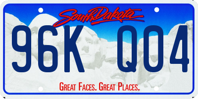 SD license plate 96KQ04