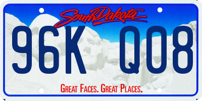 SD license plate 96KQ08