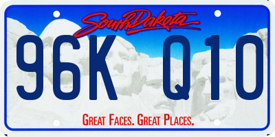SD license plate 96KQ10