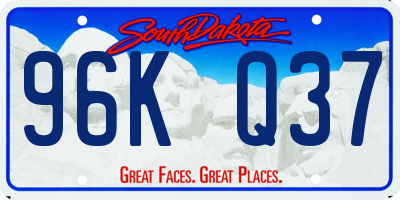 SD license plate 96KQ37