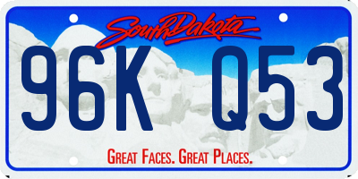 SD license plate 96KQ53