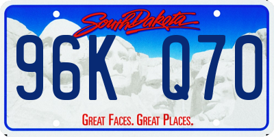 SD license plate 96KQ70