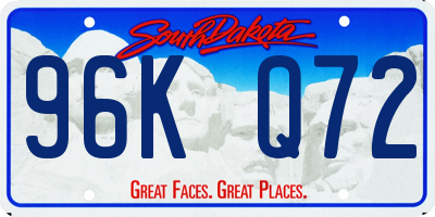 SD license plate 96KQ72