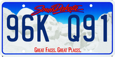 SD license plate 96KQ91