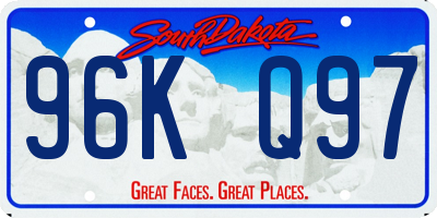 SD license plate 96KQ97