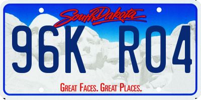 SD license plate 96KR04