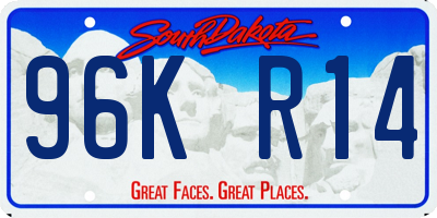 SD license plate 96KR14