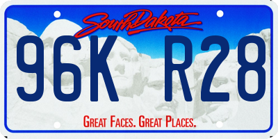 SD license plate 96KR28