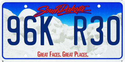 SD license plate 96KR30