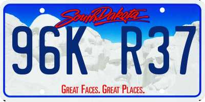 SD license plate 96KR37