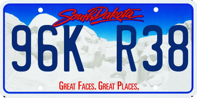 SD license plate 96KR38