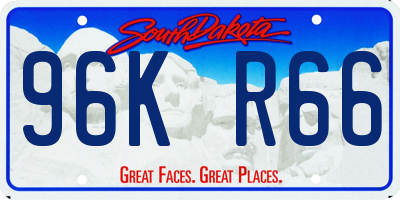 SD license plate 96KR66