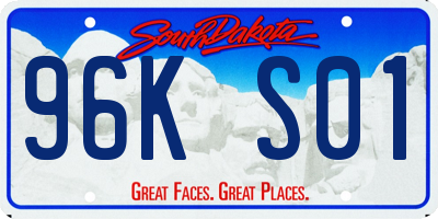 SD license plate 96KS01