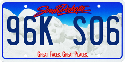 SD license plate 96KS06