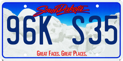 SD license plate 96KS35