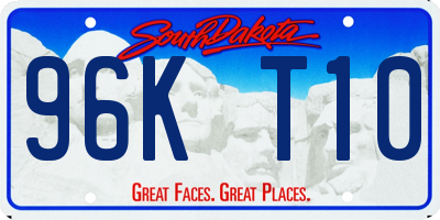 SD license plate 96KT10