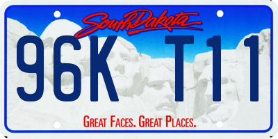 SD license plate 96KT11