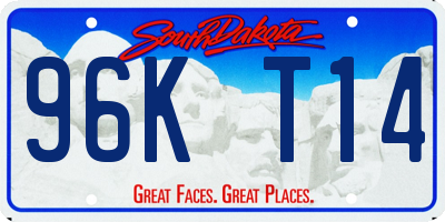 SD license plate 96KT14