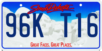 SD license plate 96KT16