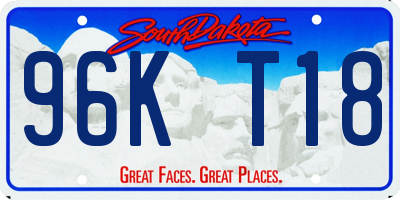 SD license plate 96KT18
