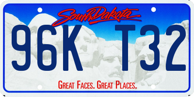 SD license plate 96KT32