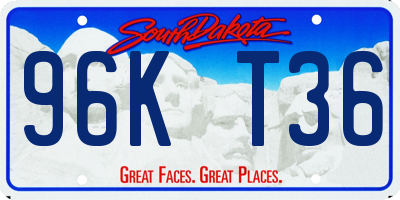 SD license plate 96KT36