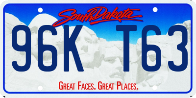 SD license plate 96KT63