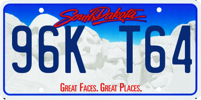 SD license plate 96KT64