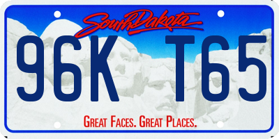 SD license plate 96KT65